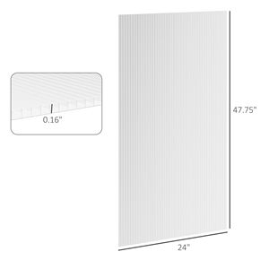 Set di 14 Pannelli in Policarbonato a Doppia Parete, Impermeabili e Resistenti ai Raggi UV, 120x60x0,4 cm, Trasparenti per Serre - Product Image 3