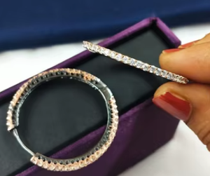 Pendientes redondos lujosos y elegantes, pendientes elegantes para mujer para fiesta, accesorios de moda con piedra de circón para regalos - Product Image 2