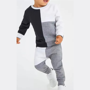 Ropa Infantil de Diseño Superior 2026 OEM, Conjunto Deportivo Personalizado para Niños, Sudadera Casual con Bloques de Color, Conjunto Deportivo para Niños - Product Image 5
