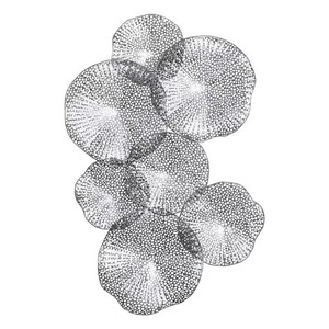 Escultura Floral Metálica para Pared, Decoración Rústica para el Hogar, Arte de Múltiples Piezas para Sala de Estar, Flores de Forma Irregular, Tema de Plantas - Product Image 4