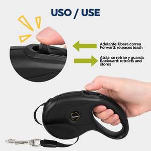 Guinzaglio per Cani Yommy Confortevole con Sistema di Frenatura, Tre Misure 3m 5m 8m, per Animali fino a 15kg, 20kg e 35kg, Sicuro ed Estensibile - Product Image 4