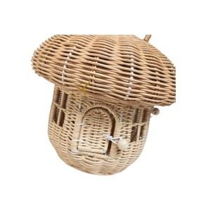 Decorative Mushroom Shaped Rattan <b>Storage</b> Basket with Cover Classroom Book Organizer Kids Toy <b>Chest</b> Laundry Bulk - Product Image 6