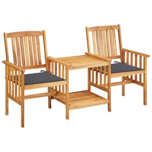 Conjunto de Bistro de Madera de Acacia Sólida, Muebles de Patio Duraderos Estándar, Colección de Madera Natural - Product Image 1