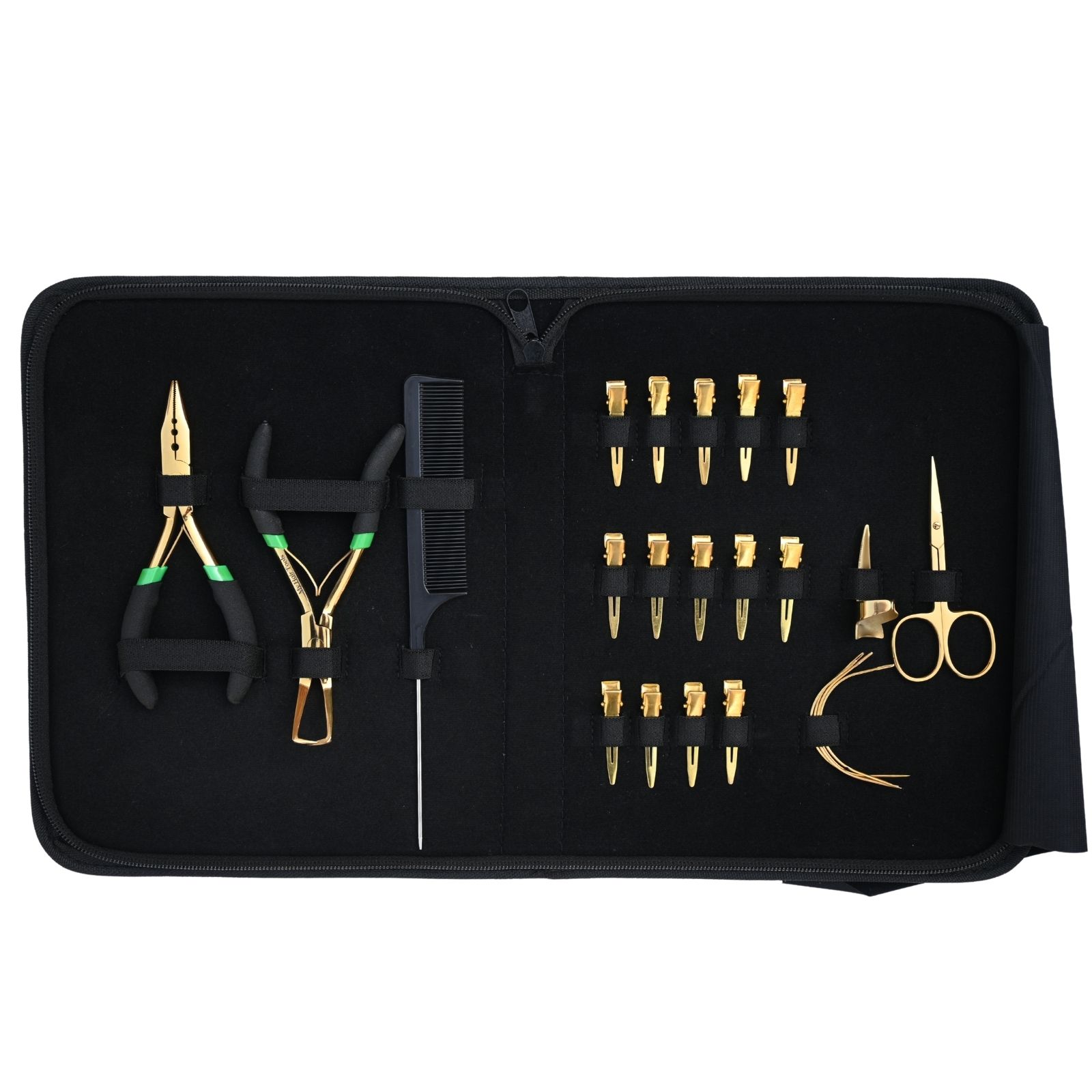 Gold Hair extension Tools Kit