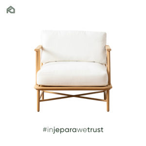 Ensemble de chaises longues modulaires en teck Sungkai et bois d'acajou pour l'extérieur, canapé et chaise de jardin au design moderne - Arya - Product Image 4