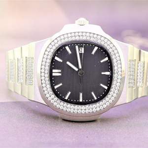 นาฬิกาเพชรคุณภาพสูงที่ผลิตในห้องปฏิบัติการ ราคาโรงงาน นาฬิกาเพชร DEF ที่ผลิตในห้องปฏิบัติการ ประดับเพชรเต็มเรือน - Product Image 6