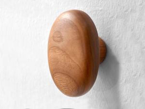 Custom Iron Wooden Wall <b>Hook</b> Round Hat Scarf Bag Hanger Walnut Wood Coat Rack for Bathroom Kitchen Garage Home - Product Image 1