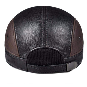 Wholesale Custom Logo 100% Genuine Leather <b>Cap</b> Blank Dad <b>Hat</b> Manufacturer Custom Design Premium Leather Snapback <b>Cap</b> 3D - Product Image 6