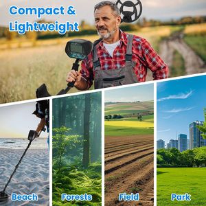 Detector de Metales Profesional, Totalmente Metálico, para Adultos y Principiantes, Bobina Impermeable de 10.04 Pulgadas, Pantalla LCD, Detector de Metales Industrial para Oro - Product Image 4