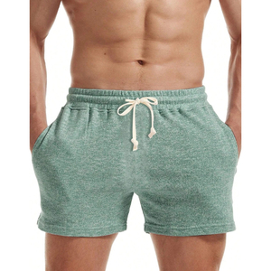 Shorts de bain pour hommes 160 GSM en polyester et élasthanne de qualité supérieure, séchage rapide, couleur beige sable, logo personnalisé en relief, taille élastique, shorts de plage - Product Image 1