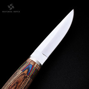 Cuchillo Puukko Hecho a Mano con Mango de Madera Multicolor, Hoja Fija de Acero Inoxidable para Caza, Bushcraft, Camping, Supervivencia al Aire Libre, DIY, OEM - Product Image 4