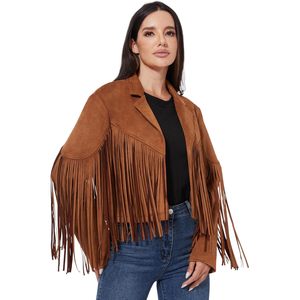 Women's Fringe <b>Leather</b> <b>Jacket</b> Manufacturer High Quality <b>Leather</b> Fashion - Product Image 5
