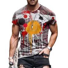 Vêtement à imprimé abstrait DailyWear pour hommes, t-shirt tendance décontracté et élégant pour jeunes - Product Image 3
