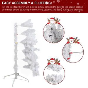 Albero di Natale Artificiale da 180 cm con 845 Rami in PVC, Luci Bianche a 300 LED, 8 Modalità e Telecomando - Product Image 3
