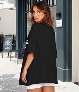 T-shirts d'été pour femmes 100% coton, imprimés graphiques, t-shirts DTF, col rond, manches courtes, amples et confortables - Product Image 5