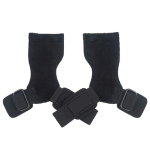 Leather Weightlifting Hand Grips with Protection Power-lifting Leather Grip Wrist Support Pull Up Leather Grip Unisex - Product Image 3