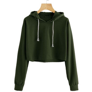 Hoodies courts pour femmes de qualité supérieure, style moderne, matière en coton mélangé doux, parfaits pour la salle de sport et les looks quotidiens. - Product Image 2