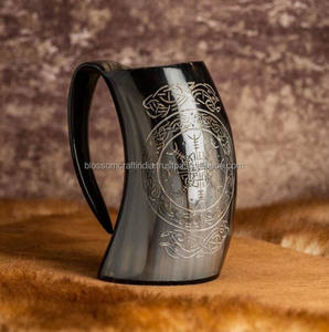 Buffalo Horn <b>Mug</b> Eco Friendly Handmade Natural Material Durable Unique Rustic Tableware for Home Dining Decoration - Product Image 3