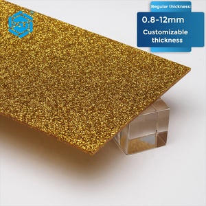 Chất Lượng Cao Dập Nổi Không Thấm Nước Trang Trí Óng Ánh Laser Cắt Vàng Ripple Glitter Acrylic Slab Perspex Tấm - Product Image 3