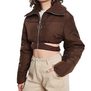 Amazing Industries OEM Wholesale Custom Women's Winter Full Sleeve Short Bomber <b>Jacket</b> Waterproof Quick Dry Breathable - Product Image 2