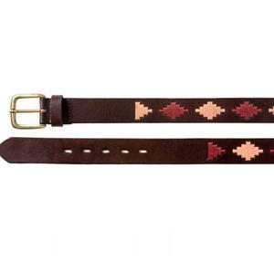 Ceinture en cuir de polo équestre sur mesure de qualité supérieure pour hommes, avec boucle à ardillon, en cuir pleine fleur, broderie, ceinture de sport - Product Image 2