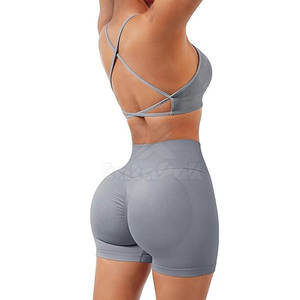 Conjunto Deportivo de 2 Piezas para Mujer, Shorts y Top de Yoga en Tela Suave y Elástica, Absorbente de Humedad y de Secado Rápido, para Correr - Product Image 5