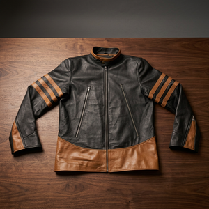 X-Men <b>Wolverine</b> Origin Bomber Style Brown Real Leather <b>Jackets</b> All size - Product Image 2