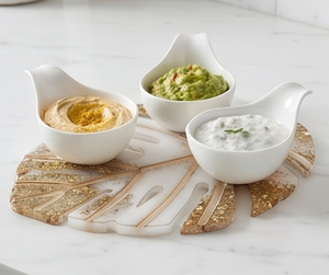 Bandeja de resina premium con acabado de purpurina dorada, plato decorativo para decoración del hogar, elegante adorno para mesa. - Product Image 2