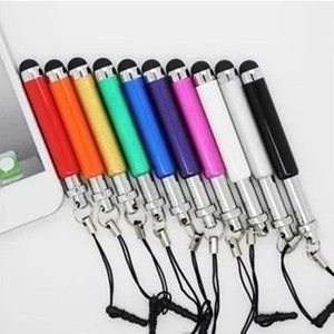 Lápices Stylus coloridos con cordón para uso en teléfonos inteligentes y tabletas - Product Image 1