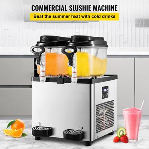 Macchina per Margarita Commerciale 700W 110V in Acciaio Inox, 6L X 2 Serbatoi, 50 Bicchieri, per Bevande Ghiacciate e Frullati, Uso Professionale - Product Image 2