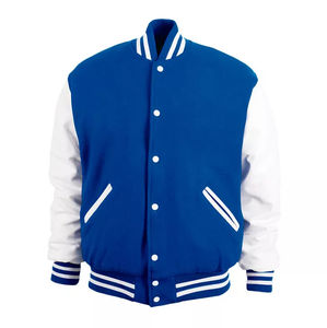 Chaqueta Letterman B2B al por mayor con diseño de bloques de color de dos tonos para equipos universitarios y de club, personalizable de fábrica en colores a granel. - Product Image 3