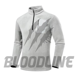 Pull en molleton noir pour homme à manches longues avec poche zippée coupe-vent pour l'hiver - Product Image 3