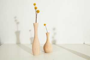 แจกันดอกไม้ไม้ทำมือสุดหรู ผลิตจากไม้ธรรมชาติ เหมาะสำหรับจัดแสดงดอกไม้ - Product Image 3