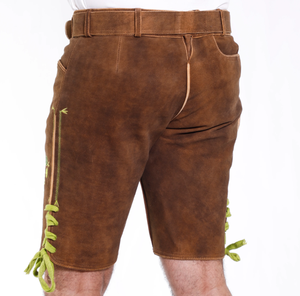 Shorts Bermuda Homme Décontractés en Polyester Imperméables Anti-UV avec Logo Personnalisé, Taille Haute et Fermeture Boutonnée, Style Bavarois Lederhosen Uni - Product Image 2