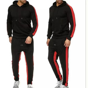 Nouveauté 2026 – Ensemble survêtement homme en polyester rouge : sweat à capuche et pantalon de jogging deux pièces - Product Image 3