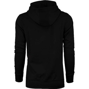 Sudadera con Capucha y Cremallera para Hombre, Color Negro Sólido, Corte Regular Informal, Tejido de Algodón, Ropa de Otoño - Product Image 2