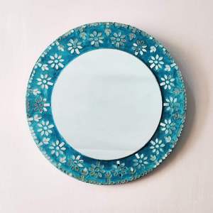 Mosaic Round Wall Mirror for Home Decor Decorative Whole Housewares Mirror for Living Room Bedroom Entryway <b>Bathroom</b> - Product Image 5