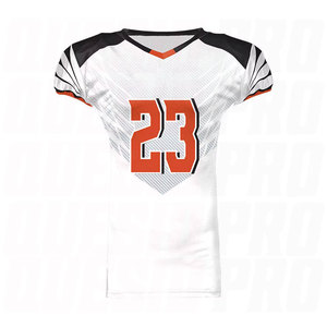 Jersey de Fútbol Americano Personalizado OEM, Manga Corta, Tejido Transpirable de Alto Rendimiento, Número y Nombre del Equipo Personalizados, Talla Grande, Duradero - Product Image 1