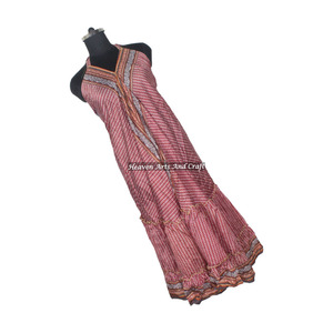 Vestido Largo Maxi de Verano para Mujer, Estilo Bohemio, Vestido Floral, Vestido de Noche, Ropa de Playa, Sari de Seda Vintage, Ropa de Diseñador - Product Image 6