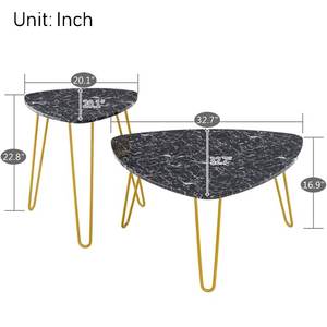 Designer Minimalist Metal Nesting Table Set with Rustproof Powder Coated Finish for Contemporary Homes - Product Image 2