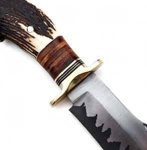 Handcrafted Dual-Tone Clad Steel Utility <b>Craft</b> <b>Tool</b> Natural Stag Handle Executive Display Piece - Product Image 4