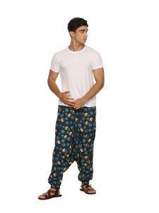 <b>Men's</b> Classic Dark Wash 100% Eco-Friendly Canvas <b>Yoga</b> <b>Pants</b> High Waist Harem Flat Casual Digital Print Lightweight Loose - Product Image 6