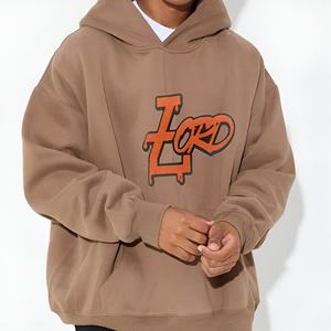 Sudadera con Capucha Oversize Color Caqui con Monograma, Estilo Casual Urbano, Mezcla de Algodón, Logotipo Personalizado, Proveedor OEM ODM, Fábrica - Product Image 2