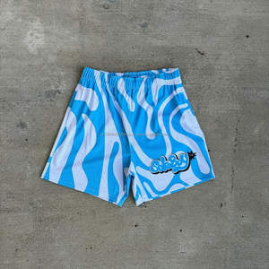 Short de basket-ball à imprimé graphique personnalisé pour hommes Short de sport de plage respirant à motif solide à la mode - Product Image 4