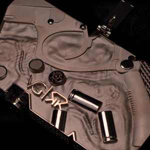 Pendentif Prénom Vertical Personnalisé en Argent Plaqué Or Rose avec Moissanite Taille Baguette Mixte et Mosaïque 3 Lettres - Product Image 4