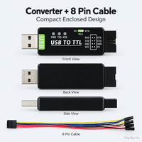 Modules de conversion de signal série USB vers TTL FT232RNL en stock, adaptateur UART 3.3V 5V, carte de programmation avec câble 8 broches en vrac