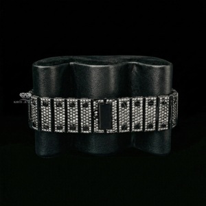 Montre de luxe pour homme, entièrement pavée de diamants Moissanite noirs et blancs, automatique, en acier inoxydable, style Hip Hop. - Product Image 4