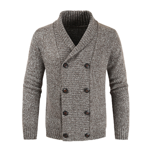 Wind Coats Sweater <b>Cardigan</b> Zipper Closure Polyester Knitted Winter Thick for <b>Men</b> - Product Image 4