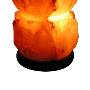 โคมไฟเกลือหิมาลัยสีชมพูโบราณ วัสดุออร์แกนิก คริสตัลรูปดอกไม้ ทำด้วยมือ สัมผัสเหมือนจริง ตกแต่งบ้าน - Product Image 5