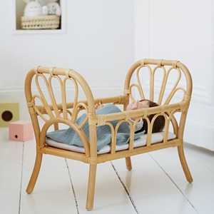 Juguetes infantiles de moda en oferta: cuna de mimbre para muñecas, cuna en miniatura para muñecas, cunas para muñecas. - Product Image 3